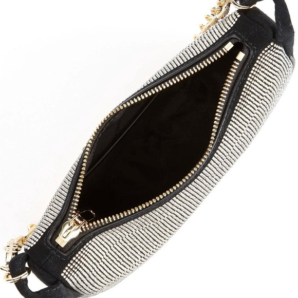 Michael Kors Kendall Sm bracelet pouchette leather gold NWTs black rhinestones - Picture 6 of 9